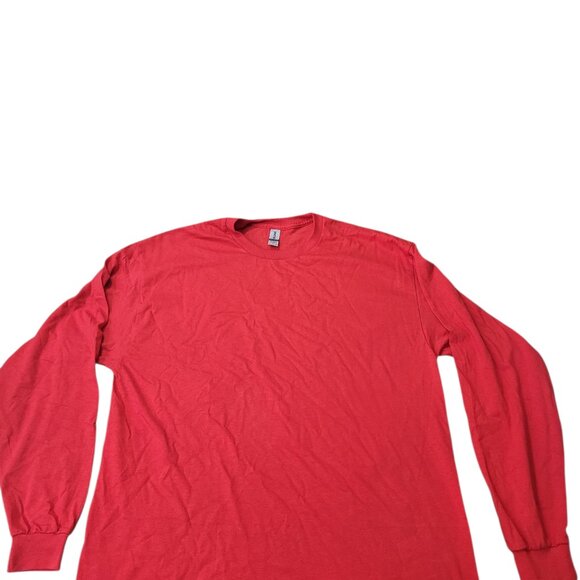 Gildan - 100% Cotton Long Sleeve T-Shirt. 5400 - Red G540 XL - Picture 2 of 4